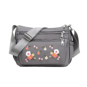 Women’s Vintage Waterproof Nylon Crossbody Messenger Bag Large Capacity Handbag Letter Fashionable Versatile Shoulder Tote