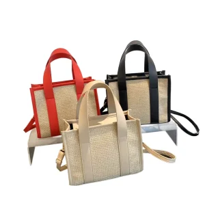 Woven Bag Single Shoulder Diagonal Cross Grass Woven Bag Women’s Small Fresh Tourism Vacation Beach Bag