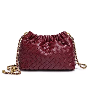 Woven Chain Crossbody Bag Women Shoulder Bag Versatile Tote Bag Casual Hobo Satchel Sling Tote Bag Girl Stylish Purse