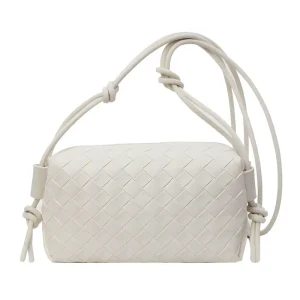 Woven Crossbody Bags for Women Fashion Leather Lightweight Handbags Shoulder Bag Phone Purse Ladies Messenger Bag