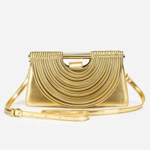 Woven PU Leather Crescent Bag Designer Crossbody Shoulder Handbag for Women Party Purse with Adjustable Strap