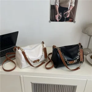 ZPY097 WEEKS Custom Women PU Leather Flower Chain Shoulder Bag Casual Daily & Streetwear Bag OEM ODM Custom Logo Accepted