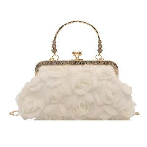 clip chain bag women’s summer new texture portable casual bag simple shoulder messenger bag