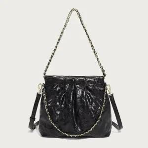 style Pu Chain Bag Two Straps Large capacity Trash bag Style Crossbody Bag Spring summer New Arrival Fashionable