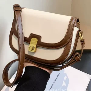 vintage solid-color shoulder bags, casual and simple cross-body bags, fashionable ladies’ daily handbags