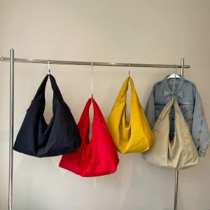Anti Splash Color Cloth Bag Women’s Fashionable Versatile Handbag Simple and Lightweight Shoulder Bag