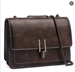Trendy Fashion Lady PU Leather Women Purse and Handbags With Chain Retro Women’s Designer Handbag Purses for Girls
